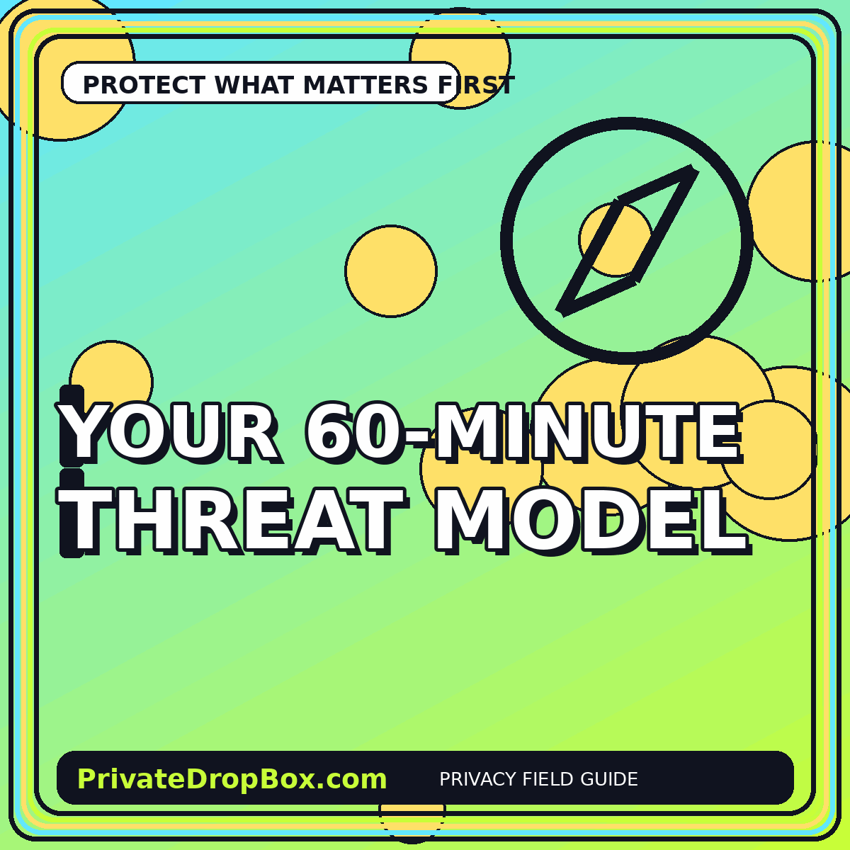 Build a Personal Privacy Threat Model in 60 Minutes typography illustration