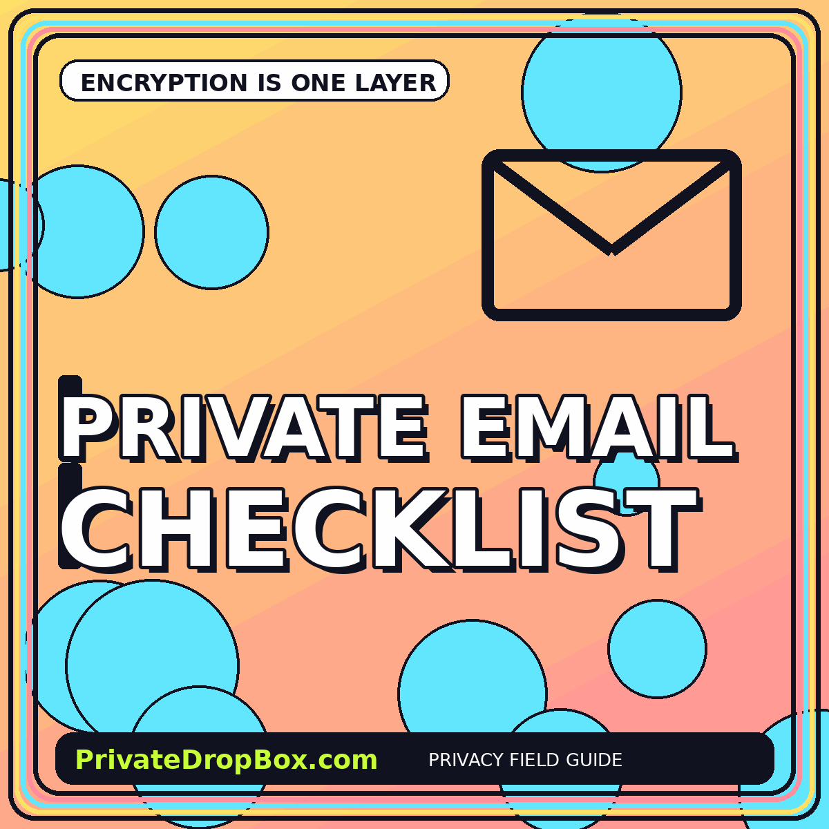 Private Email Services: A Practical Evaluation Checklist typography illustration